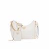 Prada Re Edition 2005 Saffiano Leather Shoulder Bag White 22cm 1BH204 NZV F02EN V V2M