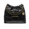 Chanel 22 Large Glossy Leather Hobo Bag Black 42cm AS3261 B19059 94305