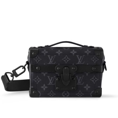 Louis Vuitton Soul Trunk Monogram Eclipse Canvas Crossbody Bag Black 19cm M11743