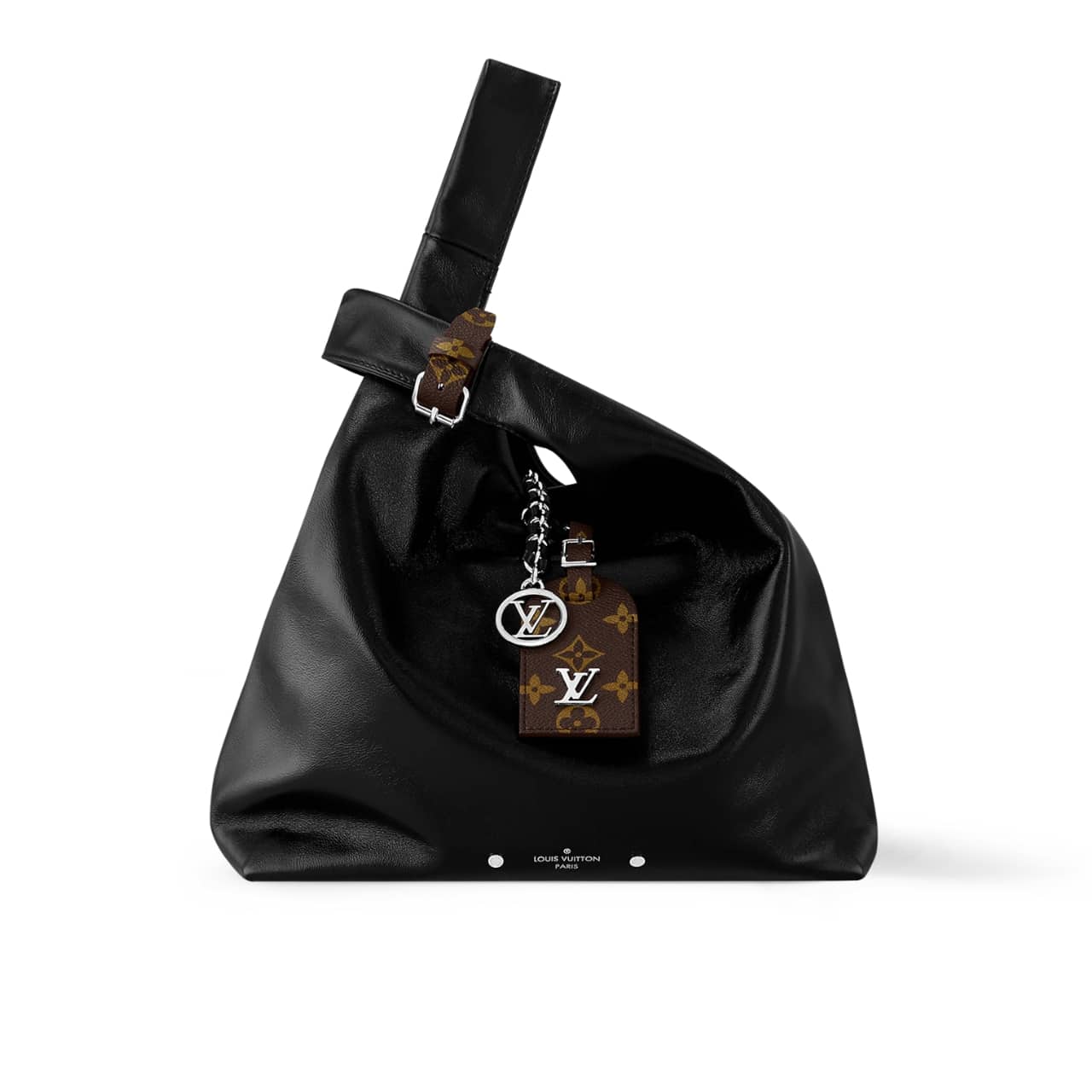 Louis Vuitton Atlantis GM Leather Shoulder Bag Black 41Cm M11266