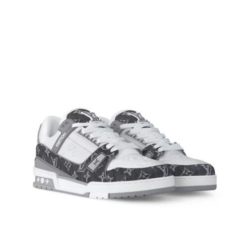 Louis Vuitton LV Trainer Monogram Denim Sneaker Grey 1ADF5I