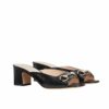 Gucci Women Horsebit Slide Leather Sandal Black 816607 C9D00 1000