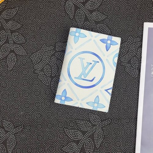 Alternative view of Louis Vuitton Lv By The Pool Passport Cover Wallet Blue 14Cm