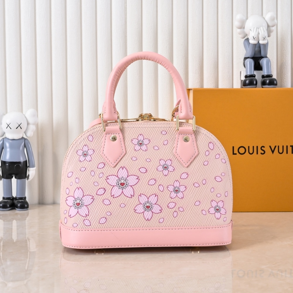 Louis Vuitton X Takashi Murakami Alma BB Epi Grained Leather Top Handle Bag Pink 25Cm M13104 - Image 4
