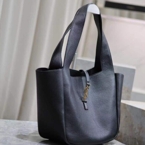 Alternative view of Saint Laurent Le 5 À 7 Bea Grained Leather Shoulder Bag Black 50Cm 763435Aaduu1000