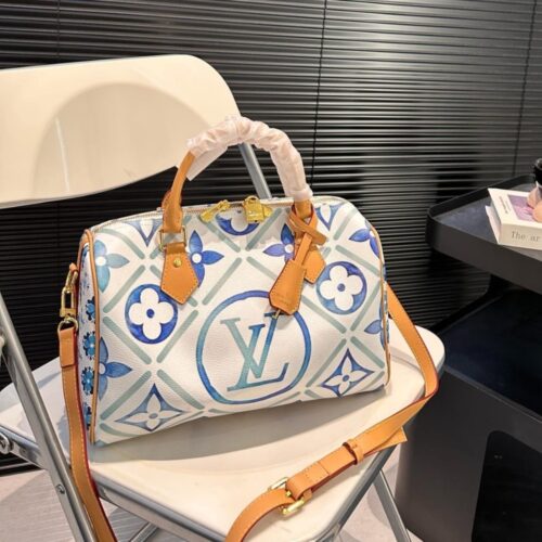 Alternative view of Louis Vuitton Speedy Bandoulière 25 By The Pool Handle Bag Lagoon Blue 25Cm M11264