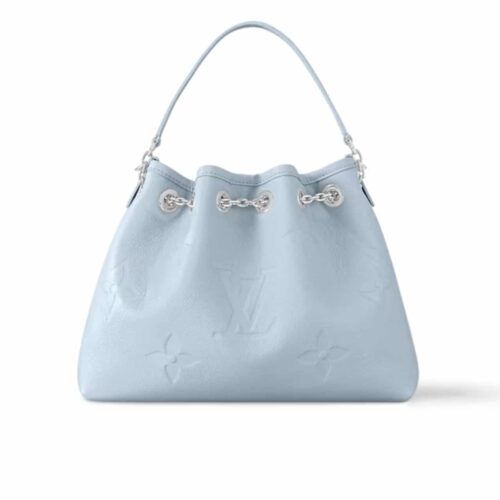 Louis Vuitton Bundle Monogram Empreinte Shoulder Bag Blue Washed 28Cm M11187