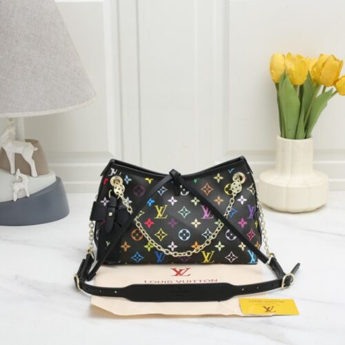 Alternative view of Louis Vuitton CarryAll BB Monogram Canvas Shoulder Bag Multicoloured 26cm