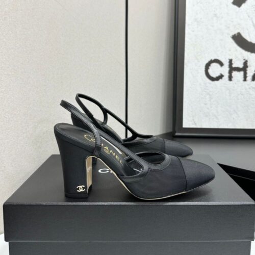 Alternative view of Chanel Slingbacks Mesh And Grosgrain Black G45509 B23534 94305