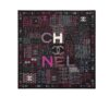 Chanel Square Scarf Silk Twill Multicolor In Black 90Cm AA8619 B09320 NK638