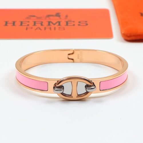 Alternative view of Hermes Mini Clic Chaine D Ancre Bracelet Rose Gold Light Pink H209000FO1ZPM