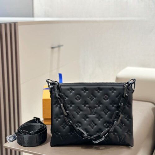 Alternative view of Louis Vuitton Coussin PM Matte Leather Shoulder Bag Black 27Cm M11370