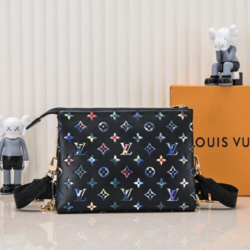 Alternative view of Louis Vuitton Coussin PM Monogram Embossed Handle Bag Multicolor Flower Black 26Cm M21353