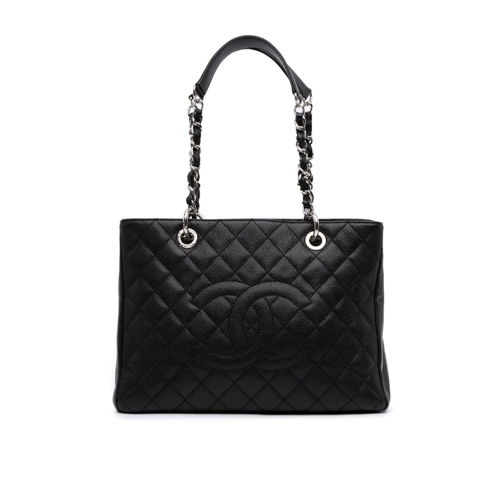 Chanel Grand Shopping Bag Large Grain Leather Tote Bag Black 34cm