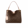 Louis Vuitton Graceful PM Monogram Canvas Hobo Bag Brown Red 35Cm