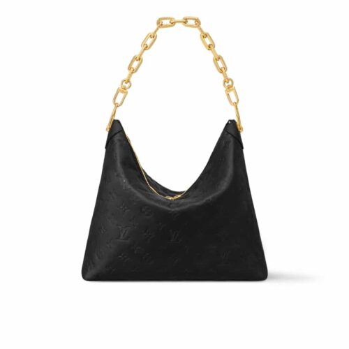 Louis Vuitton Coussin MM Leather Hobo Bag Black 30Cm M12068