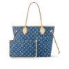 Louis Vuitton Neverfull MM Tote Bag Denim Blue 31Cm M13192