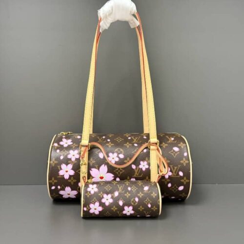 Alternative view of Louis Vuitton X TM Papillon Monogram Canvas Shoulder Bag Sakura Brown 27cm M13097