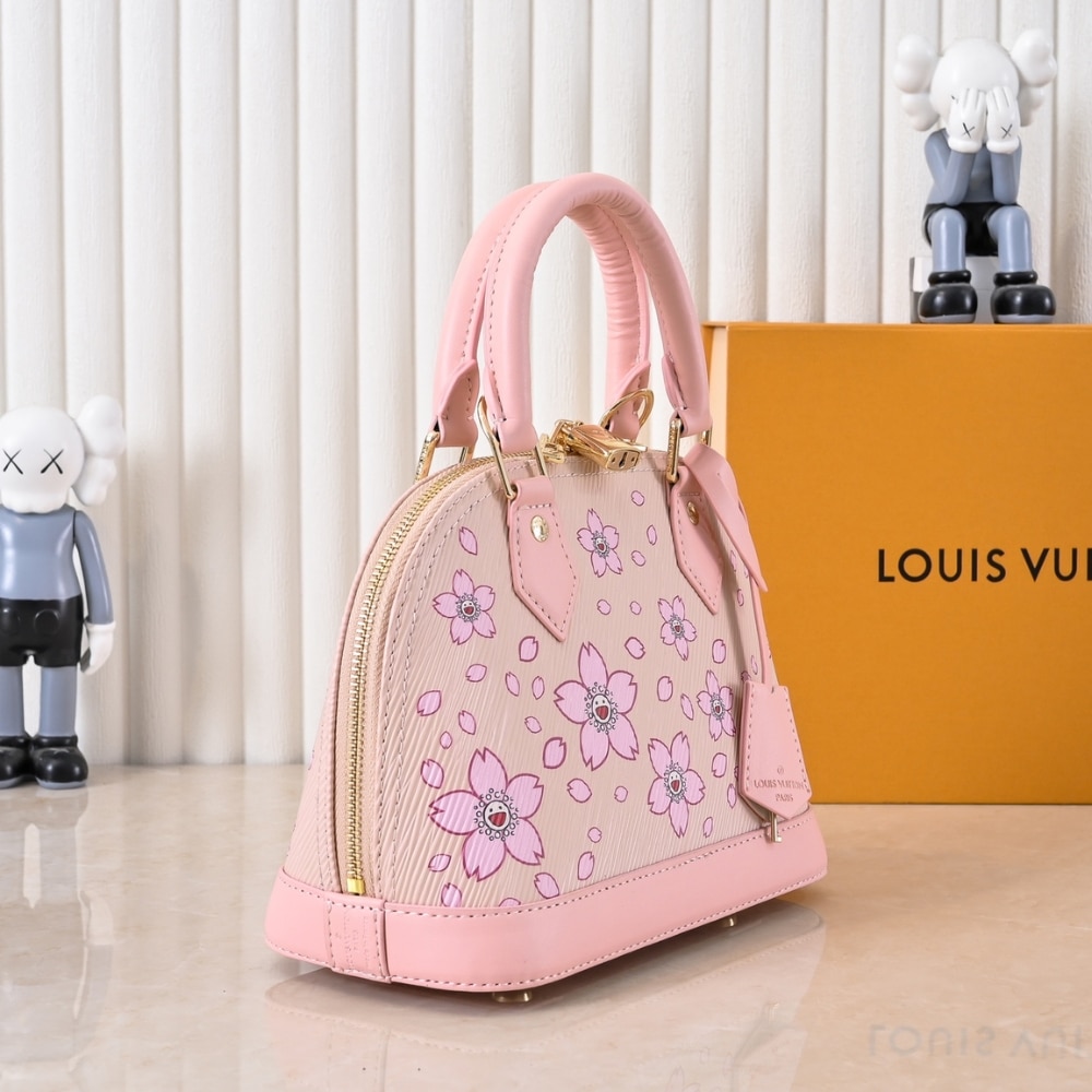 Louis Vuitton X Takashi Murakami Alma BB Epi Grained Leather Top Handle Bag Pink 25Cm M13104 - Image 3