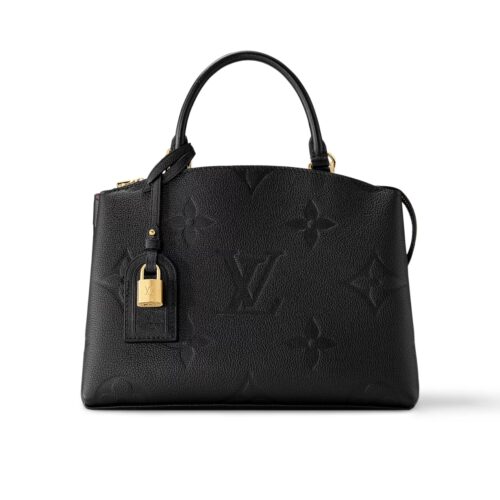 Louis Vuitton Petit Palais Monogram Empreinte Handle Bag Black 29Cm M58916