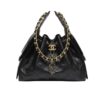 Chanel 25 Small Grained Leather Handbags Black 26cm AS5293 B20304 94305