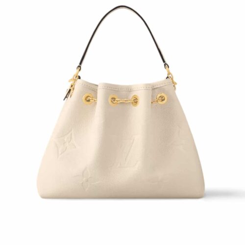 Louis Vuitton Bundle Monogram Empreinte Shoulder Bag Cream 28Cm M25452