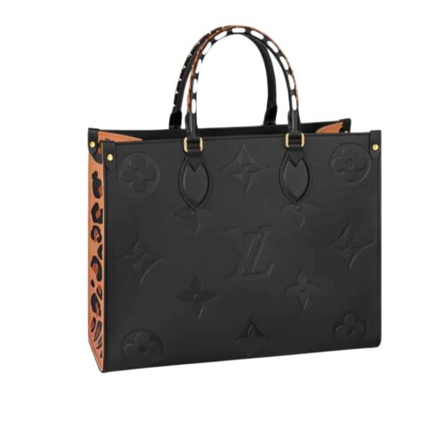 Louis Vuitton Onthego MM Wilde At Heart Tote Bag Black 35Cm M58522
