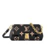 Louis Vuitton Favorite Monogram Empreinte Shoulder Bag Black 24Cm M45859