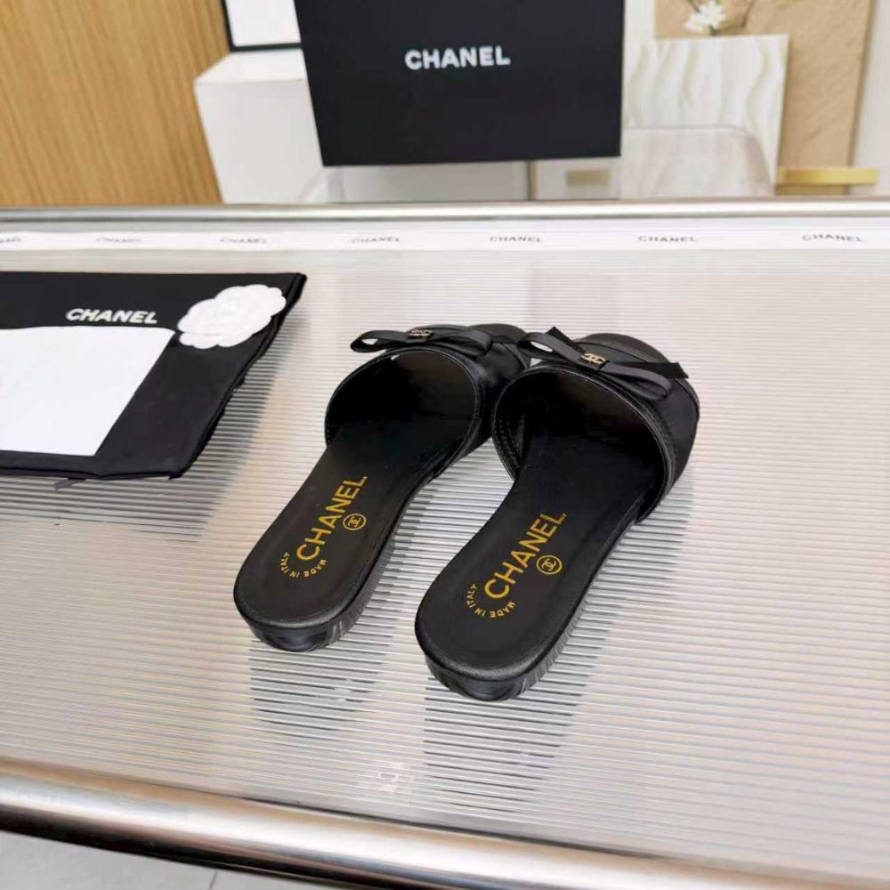 Chanel Mules Mesh Black G47023 B23486 94305 - Image 9