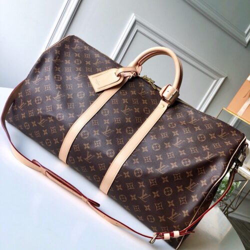 Alternative view of Louis Vuitton Keepall Bandoulière 55 Monogram Canvas Duffle Bag Brown 55cm M41414