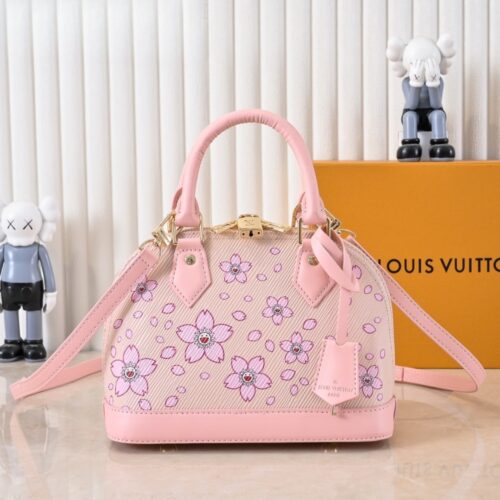 Alternative view of Louis Vuitton X Takashi Murakami Alma BB Epi Grained Leather Top Handle Bag Pink 25Cm M13104