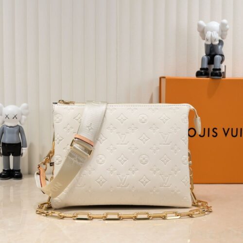 Alternative view of Louis Vuitton Coussin PM Monogram Embossed Shoulder Bag Cream 26Cm M57793