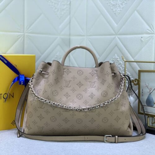 Alternative view of Louis Vuitton Bella Tote Mahina Leather Bucket Bag Galet Grey 32Cm M59201