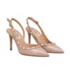 Valentino Garavani Rockstud Slingback Pump Patent Leather Beige 85mm