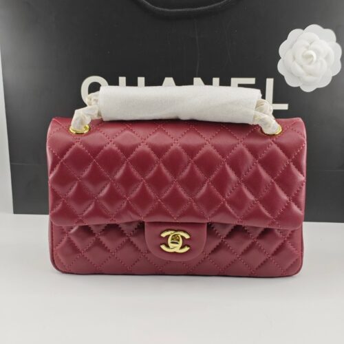 Alternative view of Chanel Classic 11.12 Medium Smooth Leather Flap Bag Burgundy 25cm A01112 Y04059 NZV44