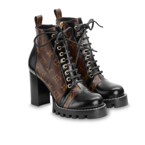 Louis Vuitton Star Trail Ankle Monogram Canvas Boot Brown 1A2Y7P