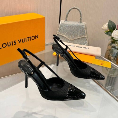 Alternative view of Louis Vuitton City Slingback Epi Satin Pump Black 1AITFI
