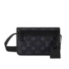 Louis Vuitton Bosphore Wearable Wallet Monogram Eclipse Canvas Crossbody Bag Black 19Cm M12599