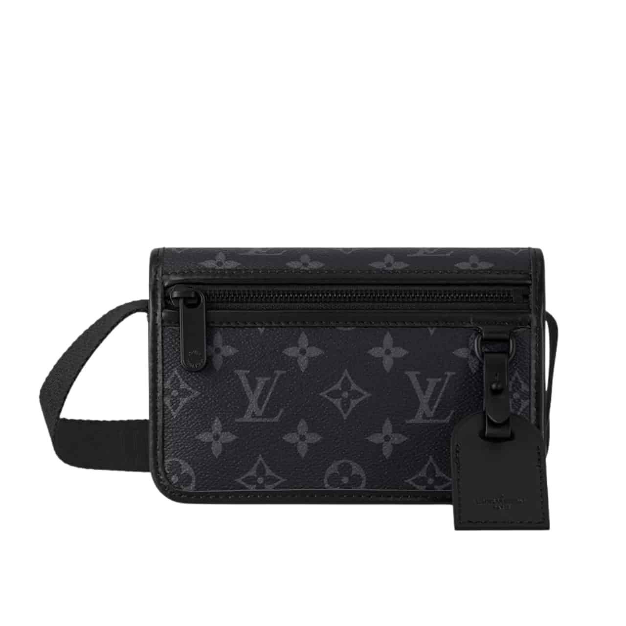 Louis Vuitton Bosphore Wearable Wallet Monogram Eclipse Canvas Crossbody Bag Black 19Cm M12599