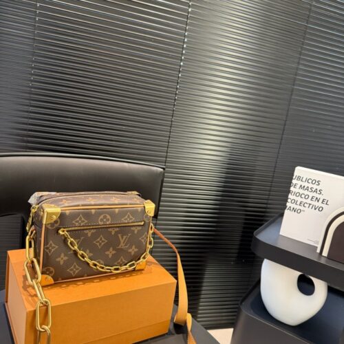 Alternative view of Louis Vuitton Mini Soft Trunk Monogram Canvas Shoulder Bag Brown 18cm