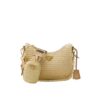 Prada Re Edition 2005 Raffia Shoulder Bag Natural Tan 22Cm 1BH204 2A2T F0018 V V9L