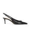 Valentino Vlogo The Bold Edition Slingback Pumps 60mm In Patent Leather Black