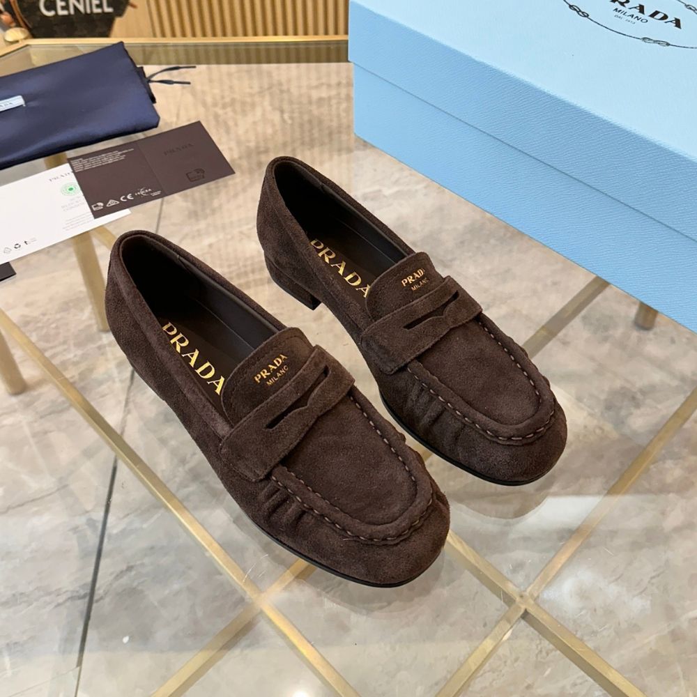 Prada Suede Loafers Dark Brown 1D175O 008 F0003 F 020 - Image 3