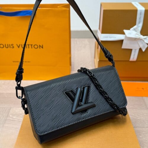 Alternative view of Louis Vuitton Twist West Epi Leather Shoulder Bag Black 23Cm M25336
