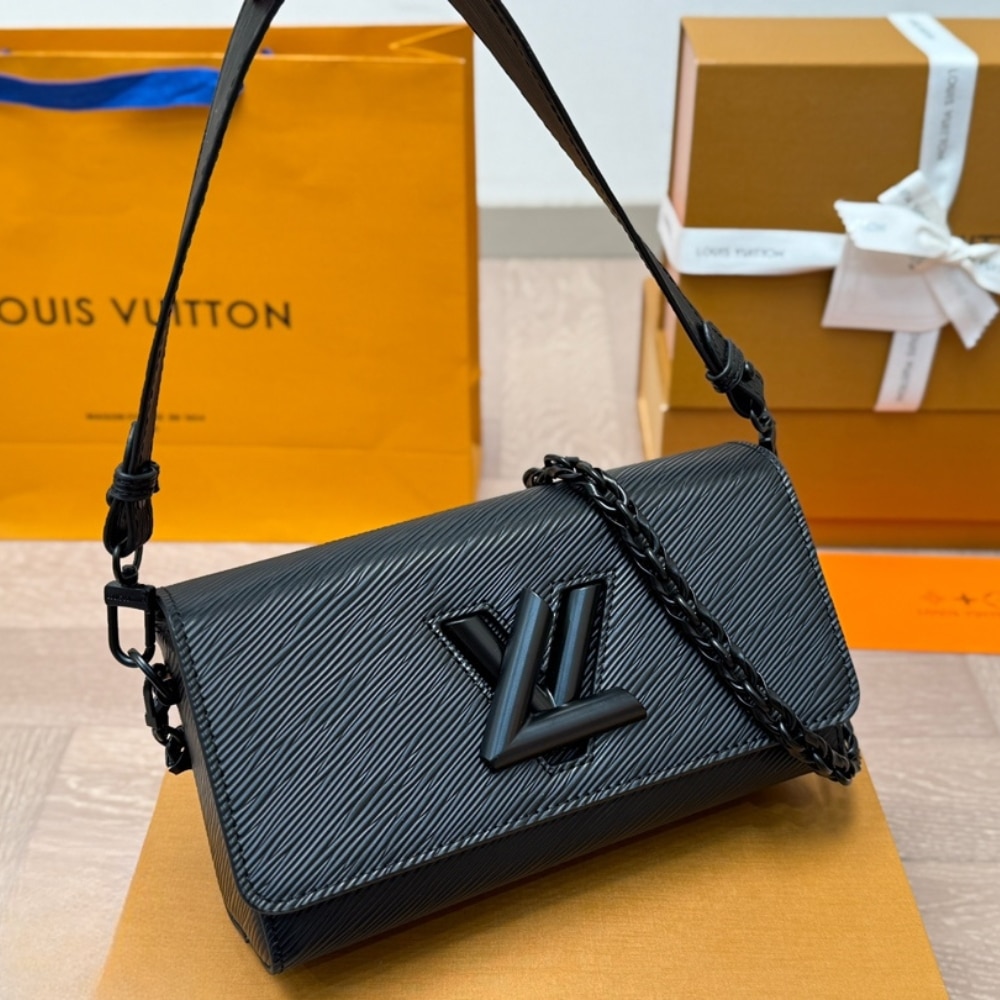 Louis Vuitton Twist West Epi Leather Shoulder Bag Black 23Cm M25336 - Image 2