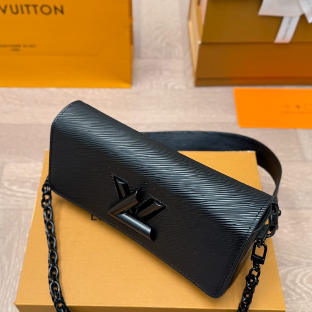 Louis Vuitton Twist West Epi Leather Shoulder Bag Black 23Cm M25336 - Image 3