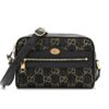 Gucci Ophidia Mini GG Denim Monogram Canvas Shoulder Bag Black 17cm