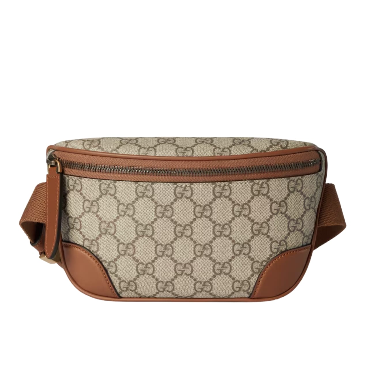 Gucci GG Emblem Small GG Monogram Canvas Belt Bag Beige And Brown 23Cm 821165 FAEEC 9786