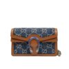 Gucci Dionysus Super Mini GG Jacquard Denim Shoulder Bag Dark Blue And Brown 16Cm 476432 2KQFN 4483