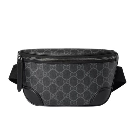 Gucci GG Emblem Small GG Monogram Canvas Belt Bag Black 23Cm ‎821165 FAED9 1000